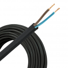 Helukabel VTMB (H05VV-F) kabel 2x0.75mm2 zwart per rol 100 meter