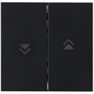 Kopp dubbele bedieningswip met pijlsymbolen - HK07 mat zwart (490359008)