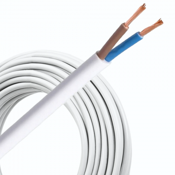 Helukabel VTMB (H05VV-F) kabel 2x0.75mm2 wit per rol 100 meter