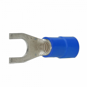 Intercable Q-serie DIN geïsoleerde vorkkabelschoen 1,5-2,5 mm² M4 vertind - blauw per 100 stuks (ICIQ24G)