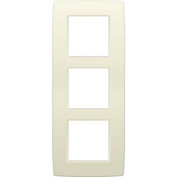 Niko drievoudige afdekplaat 60mm verticale centerafstand - Original Cream (100-76300)