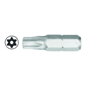 Wekador bit torx met gat TX30 25mm 1/4" tamper pro - set van 10 stuks (BTX25-1/4NR30 tamper)