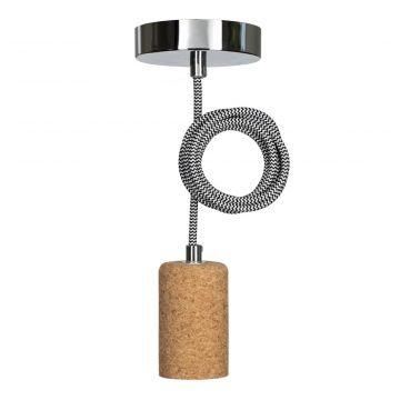 Bailey hanglamp Cork E27 met 1,5 meter textielsnoer - kurk (141482)