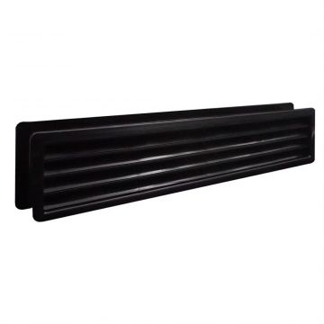 WEHA deurventilatierooster 439x94mm 2-delig - zwart (20200706 ZW)