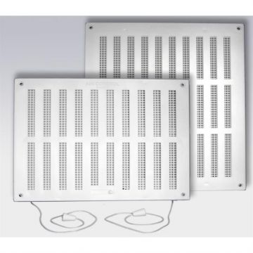 AIR CONTROL schuifrooster afsluitbaar met vliegengaas 200x200mm kunststof - wit (20201075)