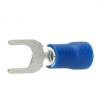 Cimco geïsoleerde vorkkabelschoen recht blauw 1,5-2,5mm2 - gat M5 per 100 stuks (180146)