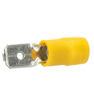 Cimco geïsoleerde vlaksteker geel 6,3x0,8mm voor 4-6mm2 per 100 stuks (180294)