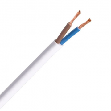 Helukabel VTMB (H05VV-F) kabel 2x0.75mm2 wit per meter