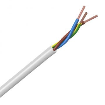 Helukabel VTMB (H05VV-F) kabel 3x0.75 mm2 wit per meter