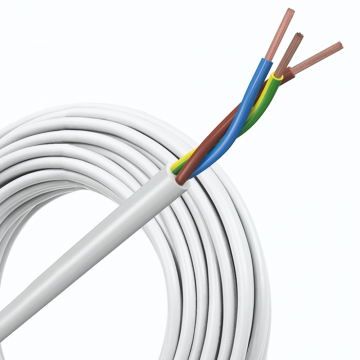 Helukabel VTMB (H05VV-F) kabel 3x0.75mm2 wit per rol 100 meter