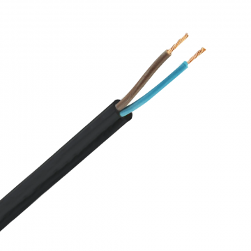 Helukabel VTMB (H05VV-F) kabel 2x0.75mm2 zwart per meter