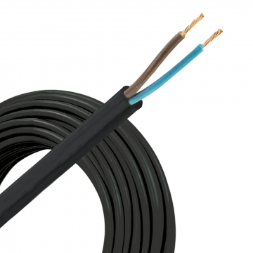 Helukabel VTMB (H05VV-F) kabel 2x1.5mm2 zwart per rol 100 meter